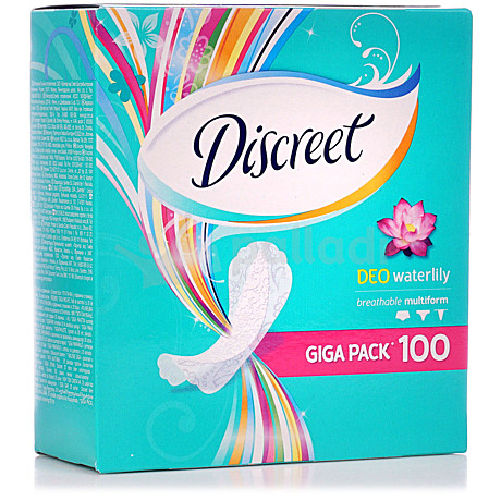 DISCREET DEO MULTIFORM ВОДЯНАЯ ЛИЛИЯ ЕЖЕДНЕВНЫЕ ГИГИЕНИЧЕСКИЕ ПРОКЛАДКИ N100